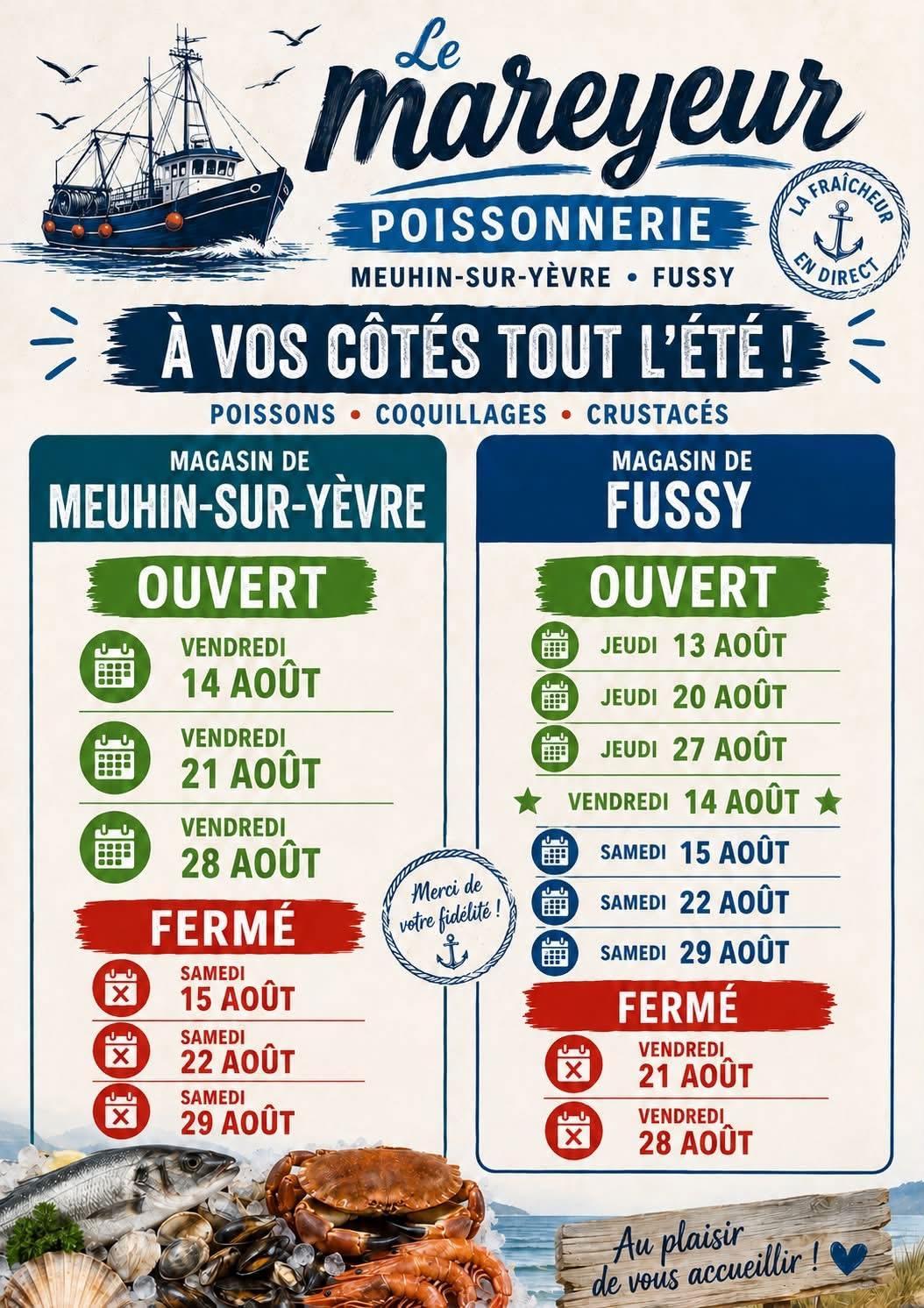 Horaires d'Ouvertures