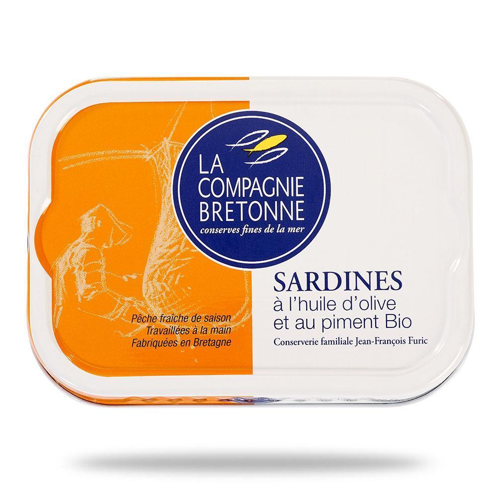 Sardines à l’huile d’olive et au piment Bio