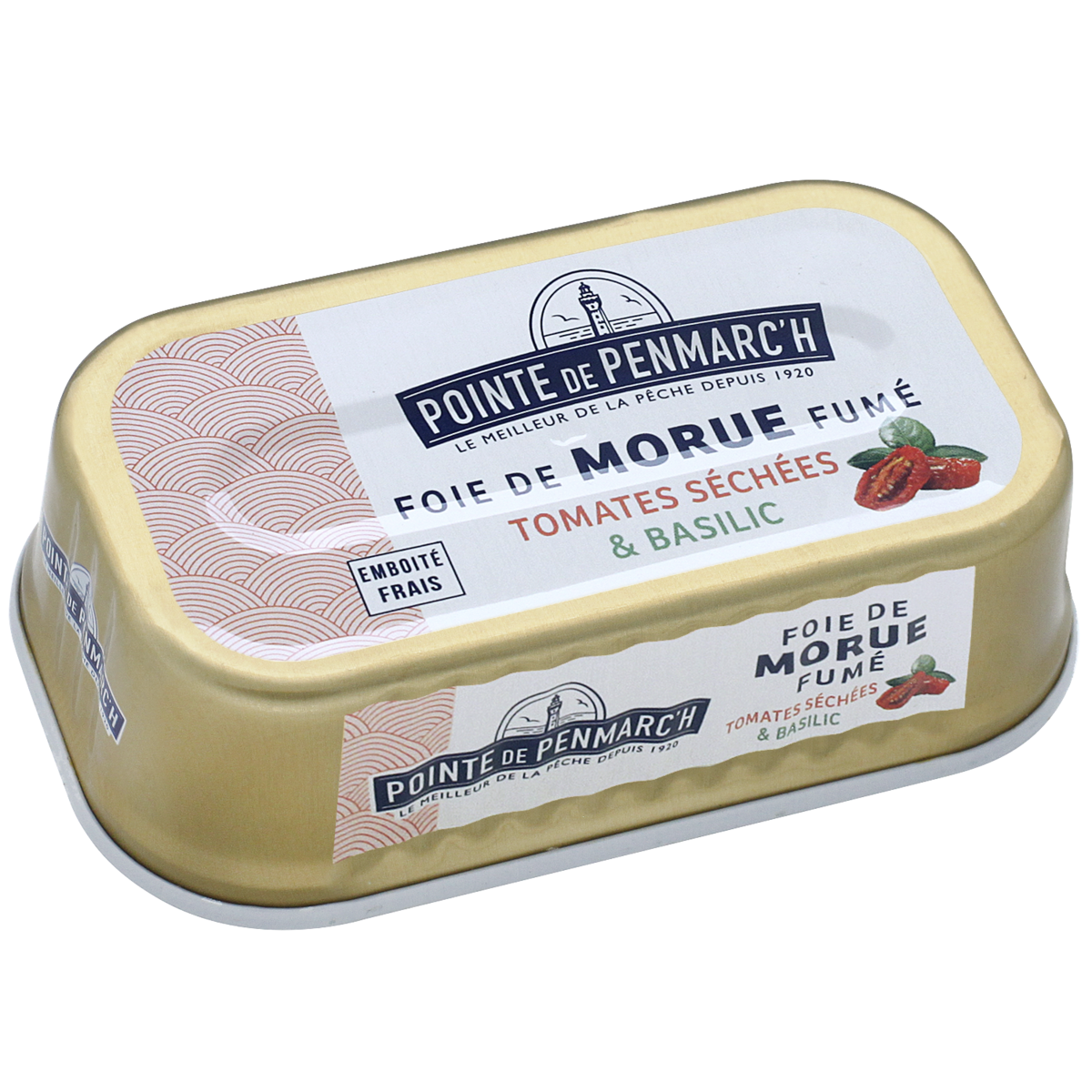 Foie de morue aux tomates séchées et au basilic